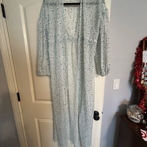 Floral Sheer Long Dress